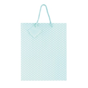 Sacosa Pastel cu buline, din hartie cu maner din snur, 17.8 x 23 x 9.8 cm (20 buc/display) - Img 2