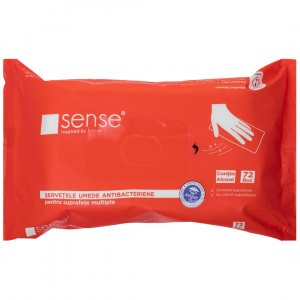 Sense Servetele Umede Antibacteriene Pentru Suprafete, 72 Bucati/Pachet -Cool&Clean - Img 2