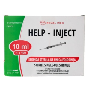 Seringa de unica folosinta 10ml cu ac - cutie 100 buc