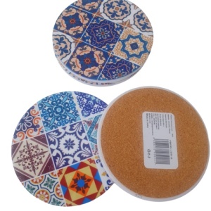 Set 4 Suporturi pentru Pahare, Rotunde, Ceramica, 11 cm - Img 6