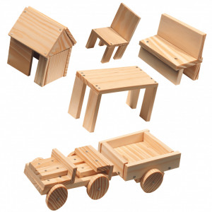 Set creativ - Constructii din lemn - Img 2