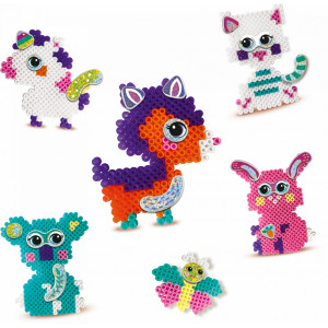 Set creativ copii Beedz – Margele de calcat Funpins animale - Img 2