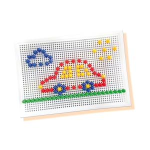 Set creativ mozaic - Tabla de jucarie mozaic cu pini colorati - Img 13