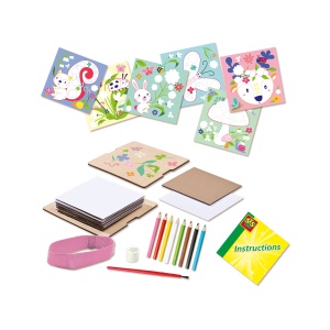 Set de lucru manual cu presa de flori pentru copii - Img 5