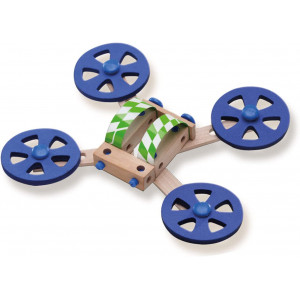 Set pentru copii de constructie vehicule din lemn (50 piese) - Img 4
