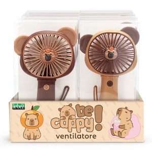 Ventilator portabil BeCappy – reincarcabil cu cordon din silicon, 2 culori asortate (8 buc/display)