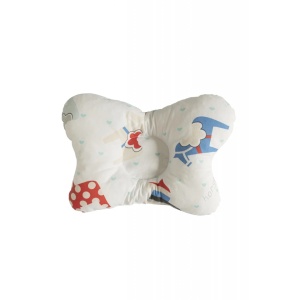 Babynest Deluxe pentru gemeni cu 2 fete bleu și print cu caluti - Img 5
