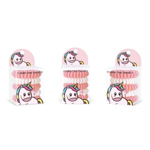 Elastic spiralat pentru par - Glam & GO, culori asortate (20 buc/display) - Img 2