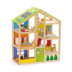 Jucarie din lemn - Casa de papusi mobilata (36 piese) - Img 1