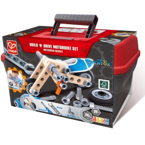 Jucarie din lemn - Set de constructie motociclete (34 piese) - Img 5