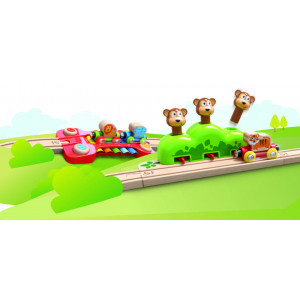 Jucarie din lemn - Sina de tren muzicala Jungla (19 piese) - Img 2