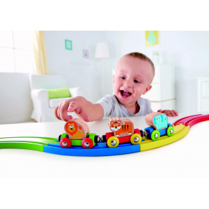 Jucarie din lemn - Tren calatorie in Jungla - Img 2
