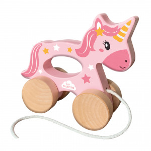 Jucarie din lemn - Unicorn 2 in 1, impinge si trage - Img 1