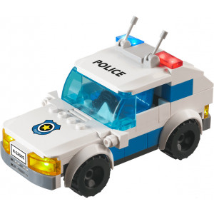 Jucarie Stax - Set constructie copii cu lumini si sunete - Masina de politie - Img 2