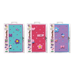 Jurnal Joy Pins, cu decoratiuni 3D, 80 de pagini, 13.5 x 21 cm (6 buc/display) - Img 1