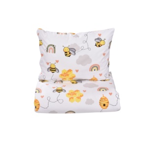 Lenjerie 5 piese patut gradinita, bumbac 100%, model Albinute