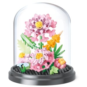 Mini Brick Garden - Flori cu carcasa transparenta, 4 modele asortate (12 buc/display) - Img 4