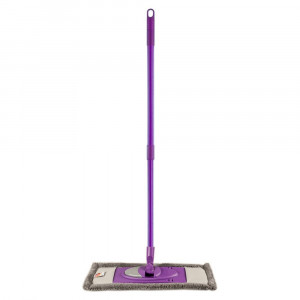 Mop plat, microfibra + coada telescopica (140 cm)