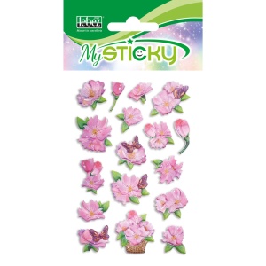 My Sticky 3D Flowers, 6 modele asortate (48 pachete/display) - Img 6