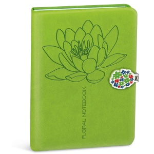 Notebook Floral, cu inchidere magnetica, 13 × 18 cm cu coperta PU, 3 modele asortate (12 buc/display) - Img 4