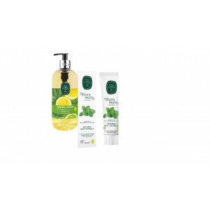 Pachet Sapun lichid ulei masline lemon 500ml si Pasta dinti menta 90ml - Img 2