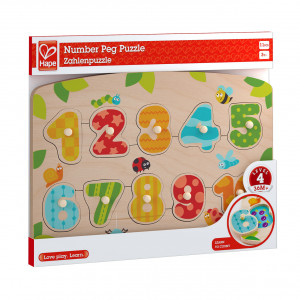 Puzzle din lemn cu butoni - Numere - Img 2
