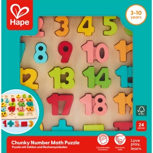 Puzzle din lemn - Matematica, numere dolofane - Img 4