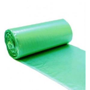 Saci menaj Solid 35 litri, verde, 50 buc/rola