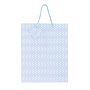 Sacosa Pastel cu buline, din hartie cu maner din snur, 26 x 32.5 x 12.7 cm (20 buc/display) - Img 5