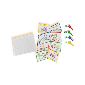 Set creativ mozaic - Tabla de jucarie mozaic cu pini colorati - Img 10