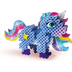 Set creativ - Tablou margele de calcat - Unicorni - Img 3