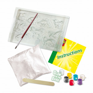 Set de lucru manual pentru copii cu dinozauri fosforescenti - Img 3