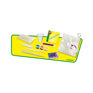 Set de mixat slime roz cu sclipici si margele - Unicorn - Img 9
