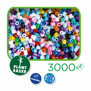 Set margele de calcat culori mixte Green Beedz 3000 bucati - Img 2