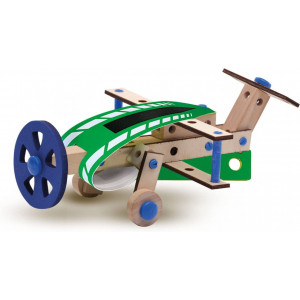 Set pentru copii de constructie vehicule din lemn (50 piese) - Img 5