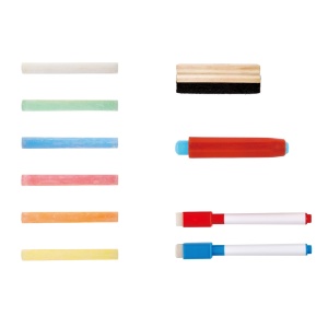 Sevalet plat pliabil, cu tabla neagra si tabla alba si accesorii (6 piese) - Img 5