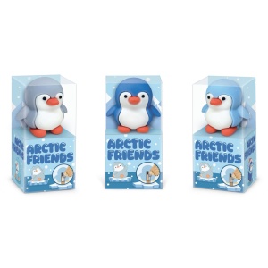Ascutitoare de creion cu o gaura Arctic Friends din plastic moale, 3 culori (24 buc/display) - Img 2