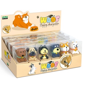 Ascutitoare de creion cu o gaura, Puppy Woof (24 buc/display)