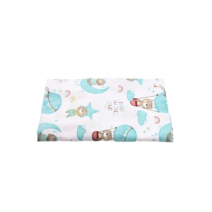 Cearsaf patut 120x60 cm bumbac 100% model ursuleti in balon - Img 2