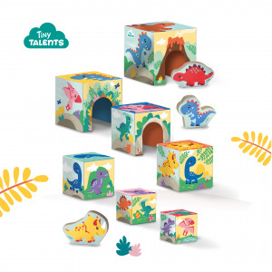 Jucarie de stivuit pentru copii - Turn cu figurine de dinozauri - Img 5