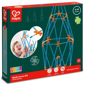 Jucarie din bambus Flexistix - Kit cu mai multe turnuri (132 piese) - Img 5