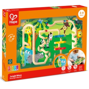 Jucarie din lemn - Labirint magnetic Jungla - Img 12