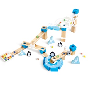 Jucarie din lemn - Marble Run Penguin Playland (112 piese) - Img 3