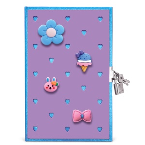 Jurnal Joy Pins, cu decoratiuni 3D, 80 de pagini, 13.5 x 21 cm (6 buc/display) - Img 2