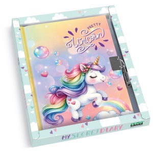 Jurnal Pretty Unicorn, cu cutie cadou, 80 de pagini, 13 x 18 cm (6 buc/display) - Img 3