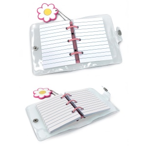 Mini Notebook cu breloc din silicon, 100 pagini liniate, 6.5 x 9.5 cm (12 buc/display) - Img 10