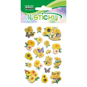 My Sticky 3D Flowers, 6 modele asortate (48 pachete/display) - Img 3