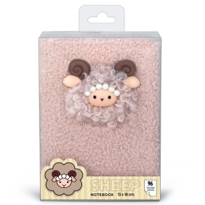 Notebook Oite/Sheep 3D, cu cutie, 96 de pagini, 13 x 18 cm (6 buc/display) - Img 2