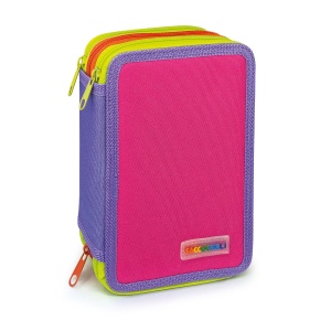 Penar echipat - Color Block Basic cu 3 fermoare (18 markere si 18 creioane colorate) - 13 x 20 x 6.5 cm (12buc/display) - Img 3