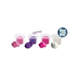 Plastilina fosforescenta cu sclipici Unicorn 4 x 90 gr - Img 4